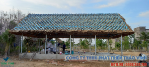 Thi công nhà mái lá dừa nước - Huyện Cần Giờ