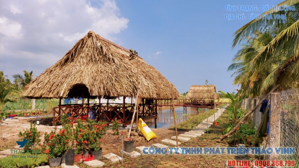Thi công nhà lá dừa Miền Tây 2024 27 Thi công nhà lá dừa Miền Tây