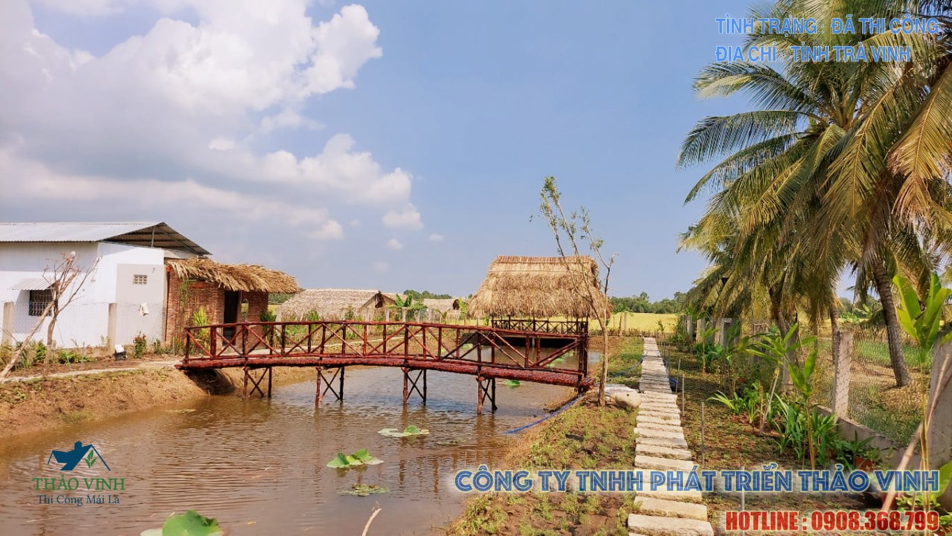 Thiết kế và Thi công nhà lá dừa Nam Bộ xưa 2024