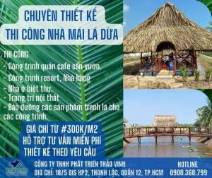 Bạn đang muốn tìm đơn vị Thi công nhà lá dừa nước mà chưa chọn được đơ