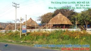 Đã thi công : Chòi Nhà Lá Khu Du Lịch Mũi Kê Gà - Bình Thuận
- DT :