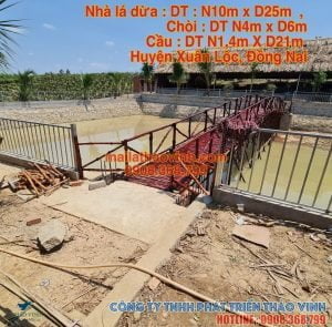 Đã thi công :HẠNG MỤC TỔ HỢP NHÀ CHÒI LÁ DỪA VÀ CẦU  - XUÂN LỘC ĐỒNG