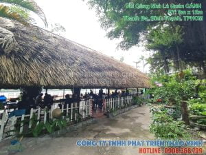 Đã thi công : Quán Ăn Cánh Diều
DT: Chòi Bát giác, Đường kính 4m. Sản