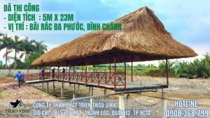 Đã thi công nhà mái lá : Bãi Rác, Đa Phước, Bình Chánh. Phần 01
Diện