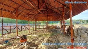 Đã thi công nhà mái lá : Gần Chợ Bến Cát ,Bình Dương
Diện tích : Nga