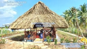 Thi công chòi lá dừa Nam Bộ