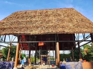 Thi công nhà lá, chòi lá, nhà rông TL41, Q12, TPHCM Cặp bờ sông Sà 3 Thi công nhà lá, chòi lá, nhà rông   TL41, Q12, TPHCM   Cặp bờ sông Sà